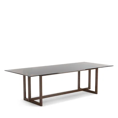 Caracole Wish You Were Here Rectangle Dining Table, 84 In New Natural Walnut/whisper Of Gold