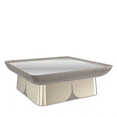 Caracole Zenith Cocktail Table In Charcoal/gold