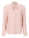 Caractere Bow Buttoned Shirt In Pink