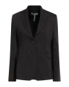 Caractere Caractère Essential Woman Blazer Black Size 12 Cotton, Polyester, Elastane In Black
