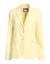 Caractere Caractère Èssential Woman Blazer Pastel Yellow Size 10 Cotton, Polyamide, Elastane In Yellow