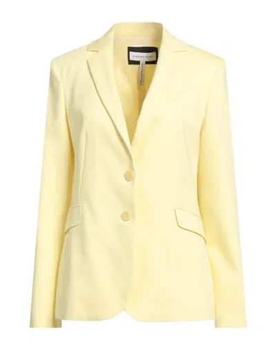 Caractere Caractère Èssential Woman Blazer Pastel Yellow Size 10 Cotton, Polyamide, Elastane