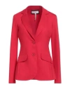 Caractere Caractère Èssential Woman Blazer Red Size 14 Viscose, Polyamide, Elastane In Red