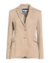 Caractere Caractère Essential Woman Blazer Sand Size 12 Cotton, Polyester, Elastane In Neutral