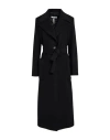 Caractere Caractère Èssential Woman Coat Black Size 10 Wool, Polyamide, Cashmere In Black