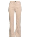 Caractere Caractère Woman Pants Beige Size 32 Cotton, Modal, Elastane In Sand