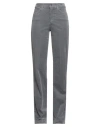 Caractere Caractère Èssential Woman Pants Grey Size 30 Cotton, Modal, Elastane In Gray