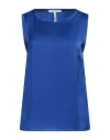 Caractere Caractère Èssential Woman Top Blue Size 10 Acetate, Silk