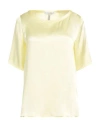Caractere Caractère Èssential Woman Top Pastel Yellow Size 10 Acetate, Silk