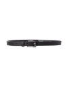 Caractere Caractère Woman Belt Black Size M Metal, Leather, Polyurethane, Polyester In Black