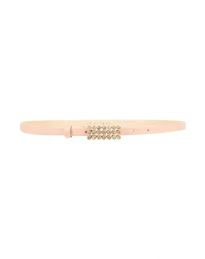 Caractere Caractère Woman Belt Blush Size L Leather In Pink