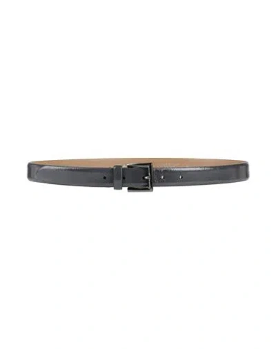Caractere Caractère Woman Belt Grey Size M Leather In Gray
