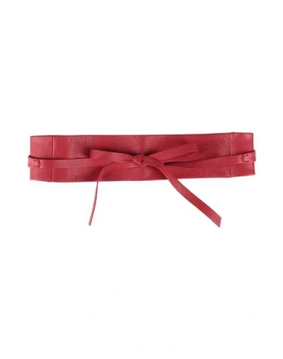 Caractere Caractère Woman Belt Red Size Onesize Leather