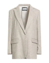 Caractere Caractère Woman Blazer Beige Size 8 Virgin Wool, Polyamide In Neutral