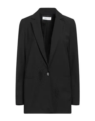 Caractere Caractère Woman Blazer Black Size 10 Polyester, Viscose, Elastane
