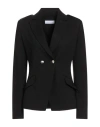 Caractere Caractère Woman Blazer Black Size 14 Viscose, Polyamide, Elastane In Black