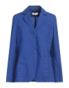 Caractere Caractère Woman Blazer Bright Blue Size 12 Cotton