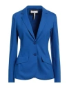 Caractere Caractère Woman Blazer Bright Blue Size 12 Viscose, Polyamide, Elastane