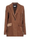 Caractere Caractère Woman Blazer Brown Size 10 Polyester In Brown