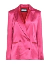 Caractere Caractère Woman Blazer Fuchsia Size 10 Viscose, Elastane In Pink