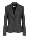 Caractere Caractère Woman Blazer Grey Size 10 Virgin Wool, Polyester, Viscose, Elastane In Grey