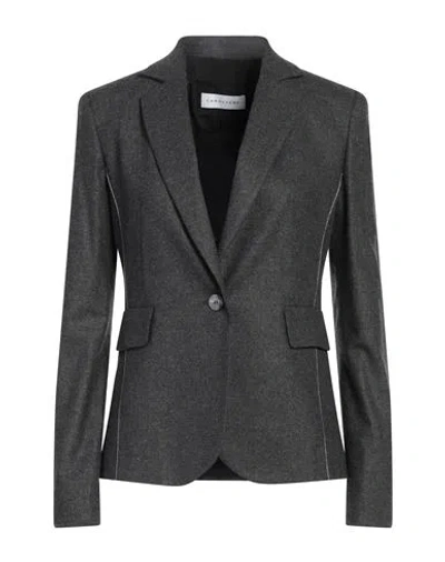 Caractere Caractère Woman Blazer Grey Size 10 Virgin Wool, Polyester, Viscose, Elastane