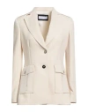 Caractere Caractère Woman Blazer Ivory Size 10 Polyester, Viscose, Elastane In Neutral
