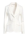 Caractere Caractère Woman Blazer Ivory Size 8 Viscose, Polyamide, Elastane In White