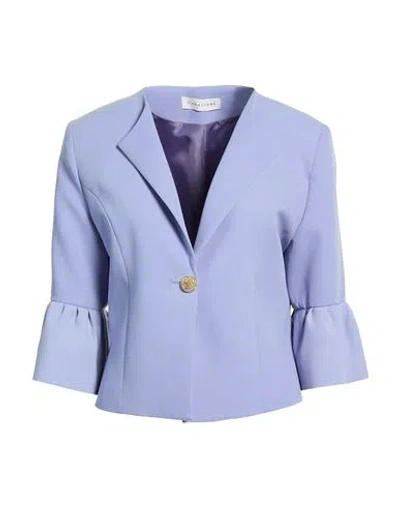 Caractere Caractère Woman Blazer Lilac Size 16 Polyester, Elastane In Purple