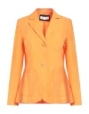 Caractere Caractère Woman Blazer Mandarin Size 8 Cotton In Mandarin