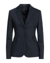 Caractere Caractère Woman Blazer Midnight Blue Size 10 Cotton, Polyester, Elastane
