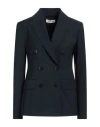 Caractere Caractère Woman Blazer Midnight Blue Size 10 Polyester, Viscose, Elastane In Blue