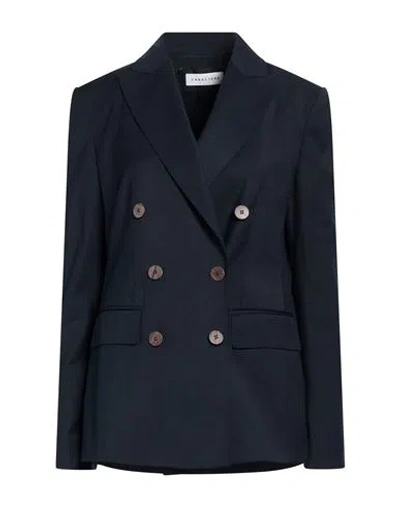 Caractere Caractère Woman Blazer Midnight Blue Size 14 Polyester, Wool, Viscose, Elastane