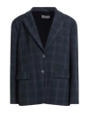 Caractere Caractère Woman Blazer Navy Size 6 Polyester, Viscose, Elastane
