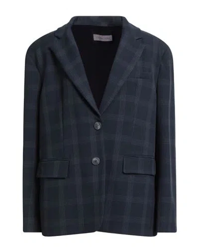 Caractere Caractère Woman Blazer Navy Size 6 Polyester, Viscose, Elastane