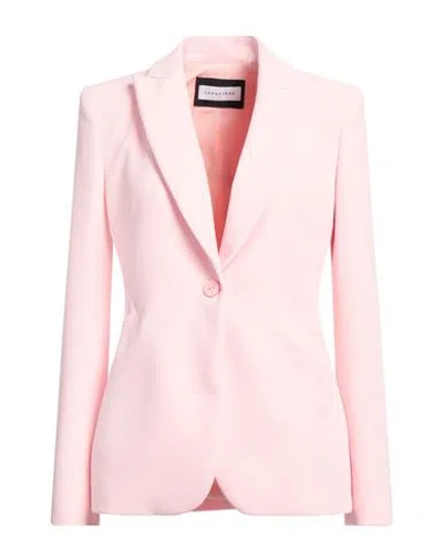 Caractere Caractère Woman Blazer Pink Size 6 Polyester, Elastane In Pink