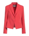 Caractere Caractère Woman Blazer Red Size 8 Polyester, Elastane In Red