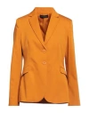 Caractere Caractère Woman Blazer Tan Size 10 Cotton, Polyester, Elastane In Brown