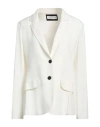 Caractere Caractère Woman Blazer White Size 12 Viscose, Polyamide, Elastane