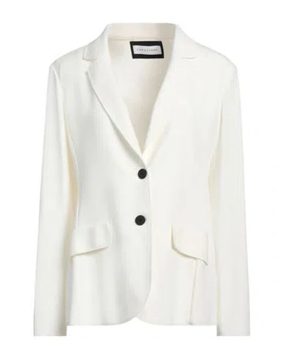 Caractere Caractère Woman Blazer White Size 12 Viscose, Polyamide, Elastane In White