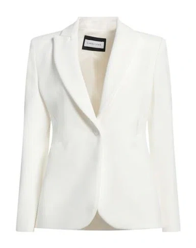 Caractere Caractère Woman Blazer White Size 6 Polyester, Elastane In White