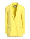 Caractere Caractère Woman Blazer Yellow Size 10 Polyester, Viscose, Elastane In Yellow