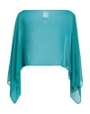 Caractere Caractère Woman Cape Emerald Green Size Onesize Polyester In Green