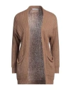 Caractere Caractère Woman Cardigan Camel Size 2 Polyacrylic, Polyamide, Mohair Wool, Wool In Beige