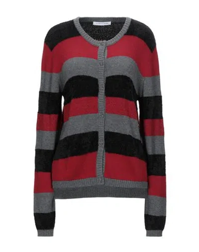Caractere Caractère Woman Cardigan Red Size L Polyamide, Cotton, Wool, Polyester, Metallic Fiber