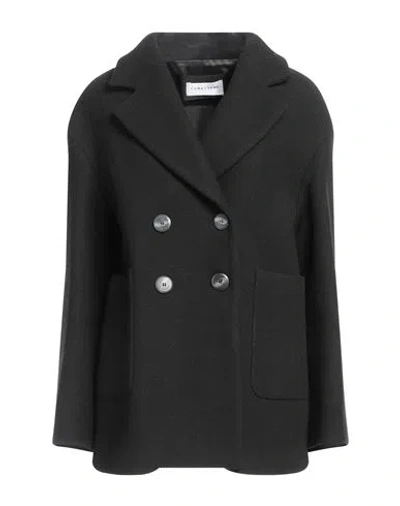 Caractere Caractère Woman Coat Black Size 14 Virgin Wool, Recycled Polyacrylic