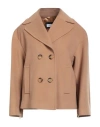 Caractere Caractère Woman Coat Camel Size 10 Wool, Polyamide, Cashmere In Multi