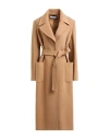 Caractere Caractère Woman Coat Camel Size 14 Wool, Polyamide, Elastane In Neutral