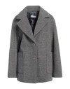 Caractere Caractère Woman Coat Grey Size 14 Polyester