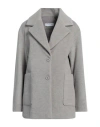 Caractere Caractère Woman Coat Light Grey Size 8 Polyester